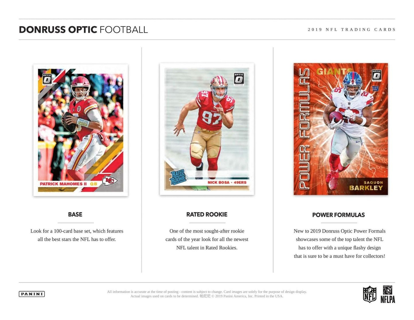 2019 Panini Donruss Optic Football Fat Pack Cello (Box)