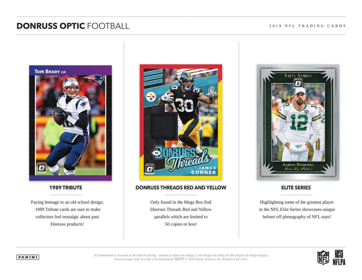 2019 Panini Donruss Optic Football Fat Pack Cello (Box)