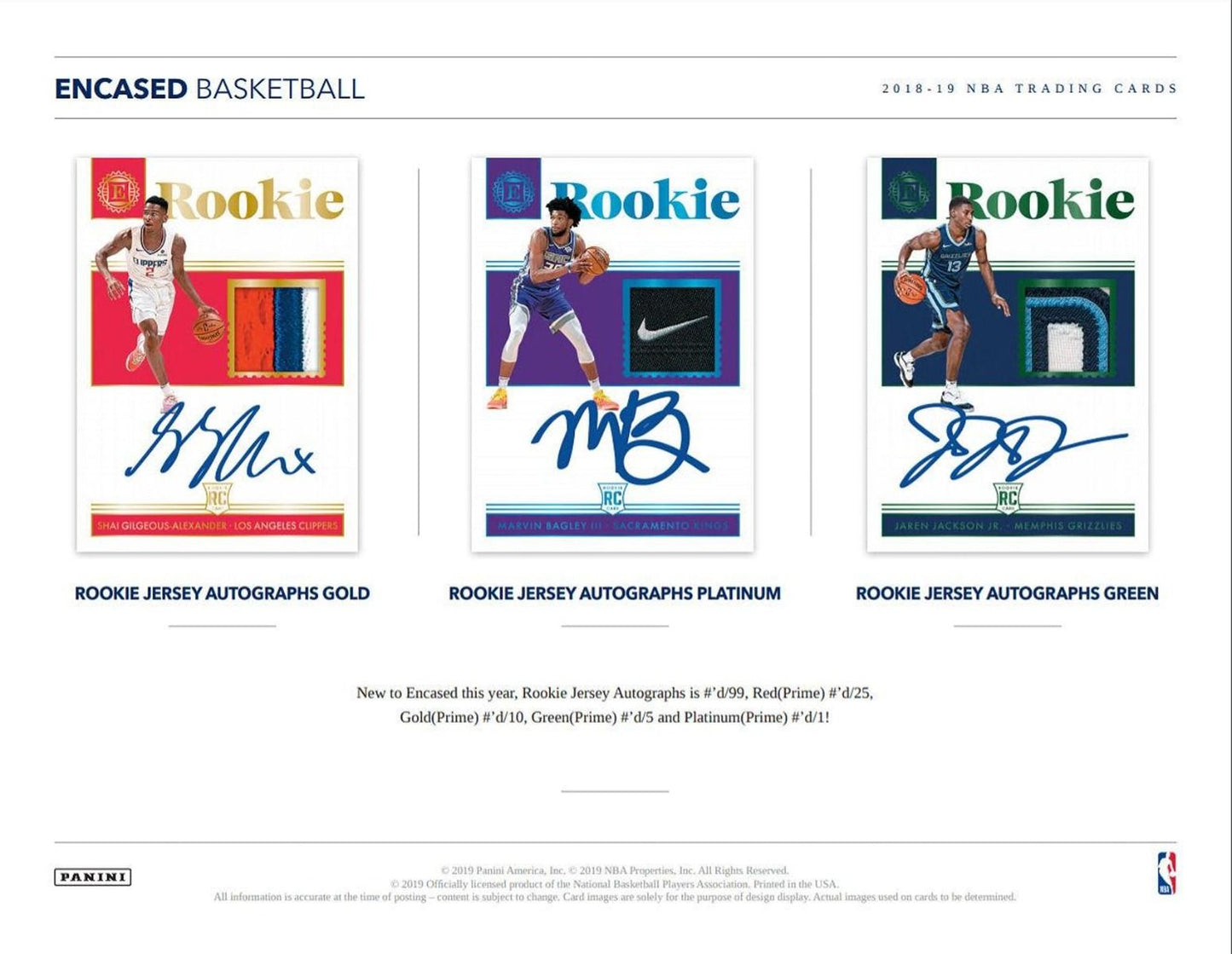 2018-19 Panini Encased Basketball Hobby (Box)