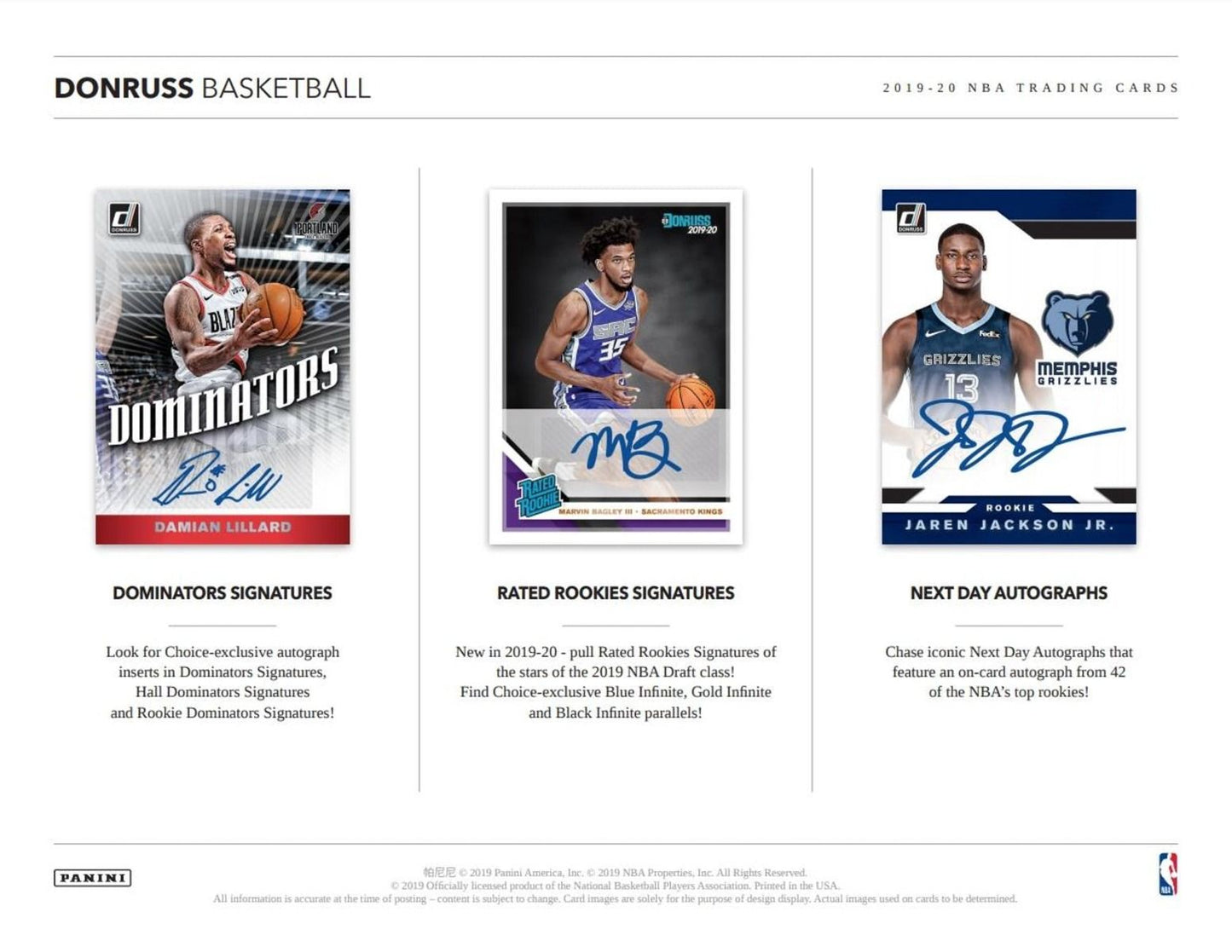 2019-20 Panini Donruss Choice Basketball Hobby (Box)