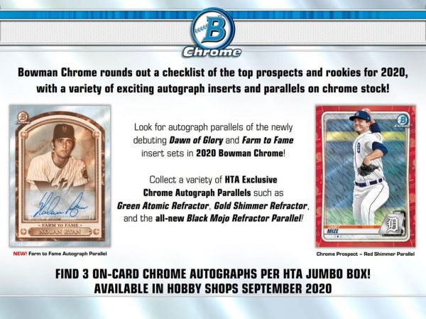 2020 Bowman Chrome Baseball HTA Choice (Box)