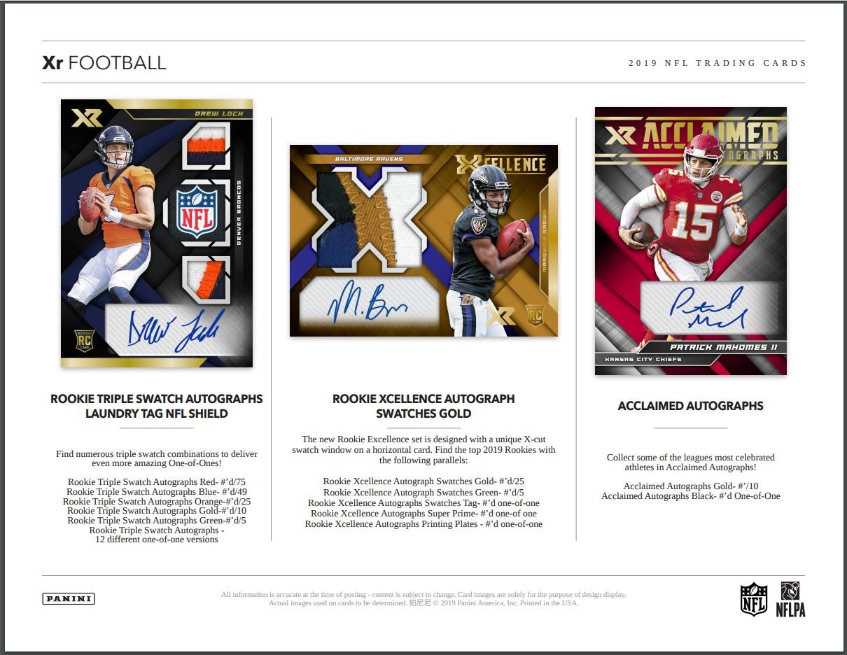 2019 Panini XR Football Hobby (Box)