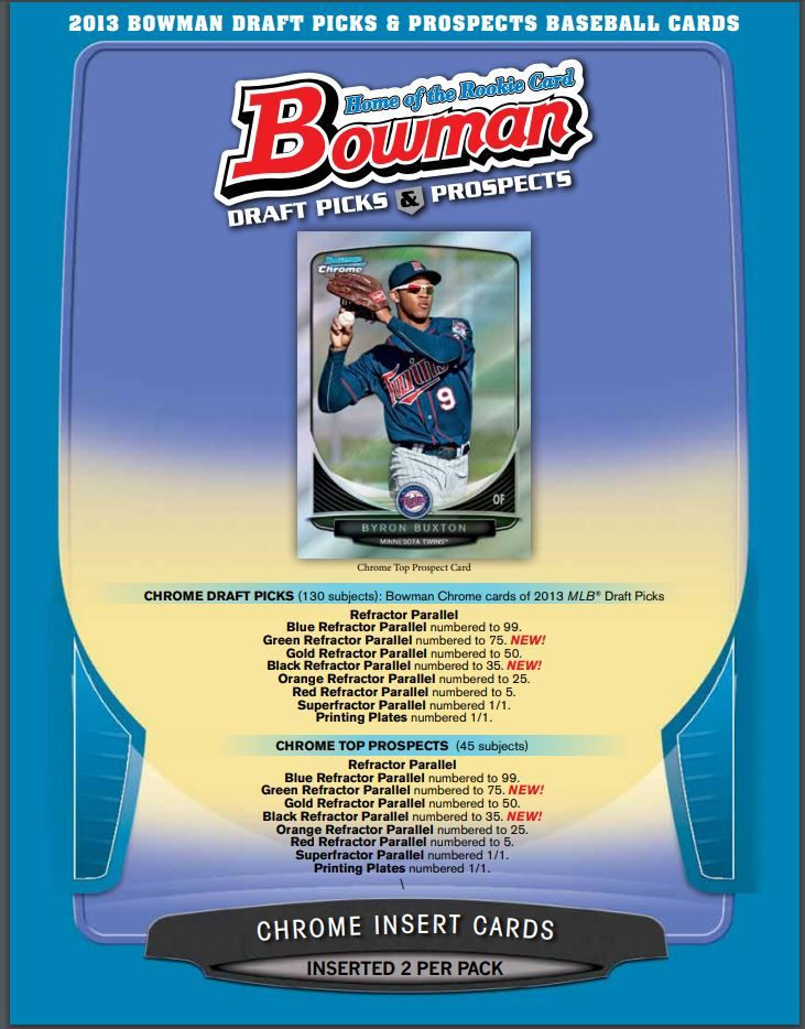 2013 Bowman Draft Picks & Prospects Baseball Jumbo (Box)