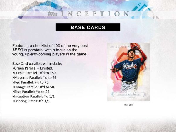 2019 Topps Inception Baseball Hobby (Box)