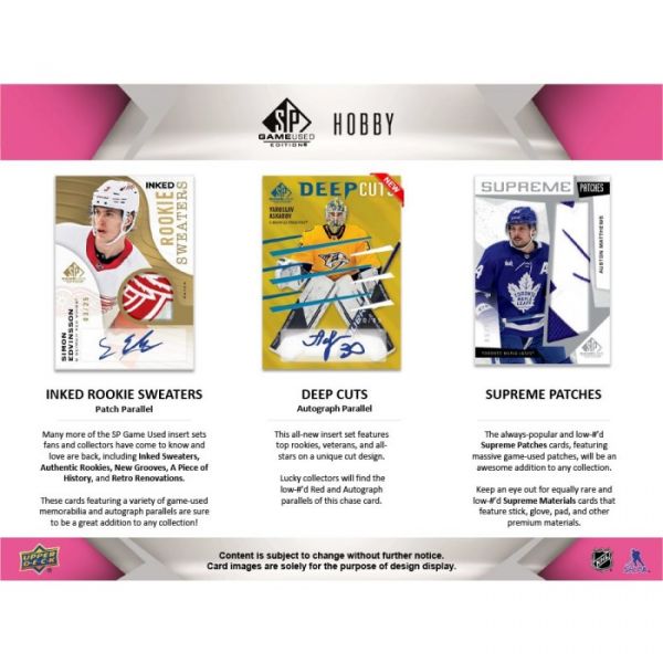 2023-24 UPPER DECK SP GAME USED HOBBY (BOX)