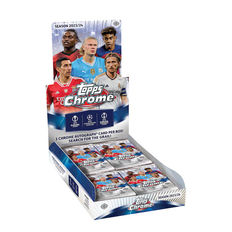 2023-24 TOPPS CHROME UEFA CLUB COMPETITIONS SOCCER HOBBY (BOX)
