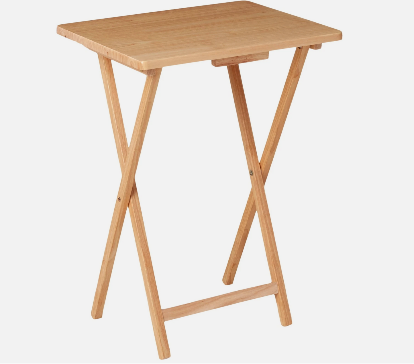 Indoor Single Folding TV Tray Table Natural L 19 x W 15 x H 26 inches.