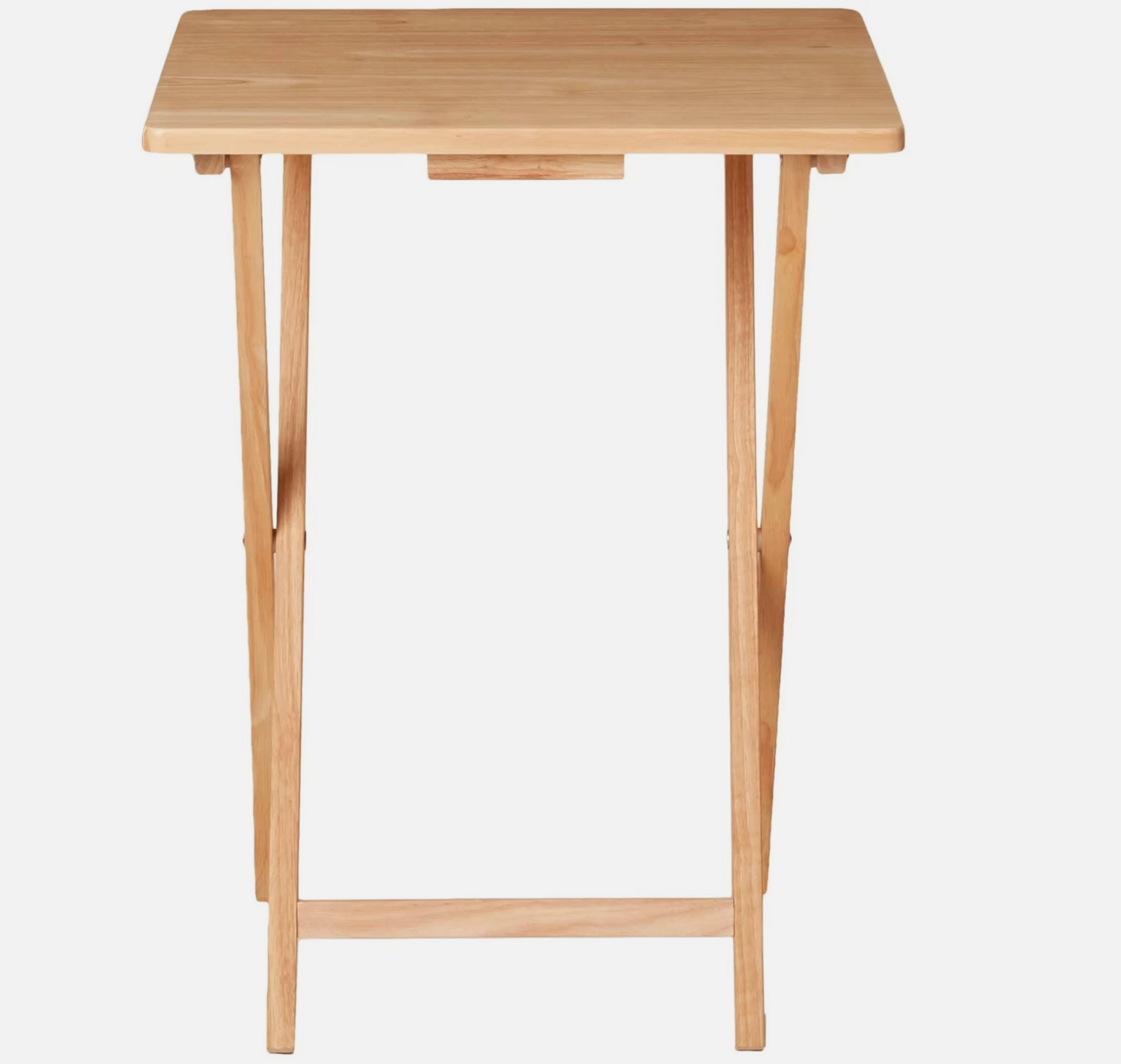 Indoor Single Folding TV Tray Table Natural L 19 x W 15 x H 26 inches.