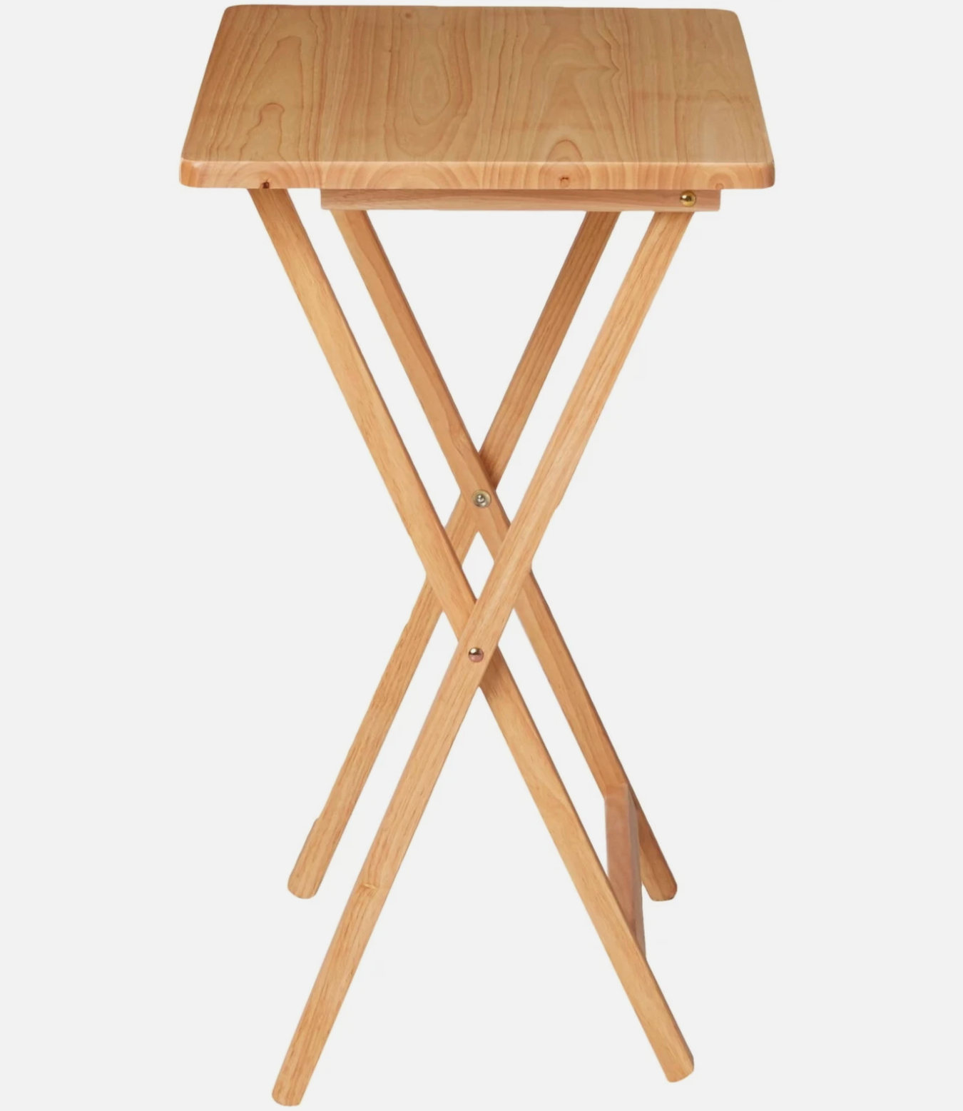 Indoor Single Folding TV Tray Table Natural L 19 x W 15 x H 26 inches.