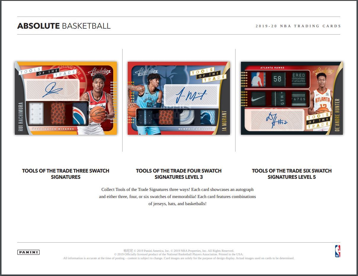 2019-20 Panini Absolute Memorabilia Basketball Hobby (Box)