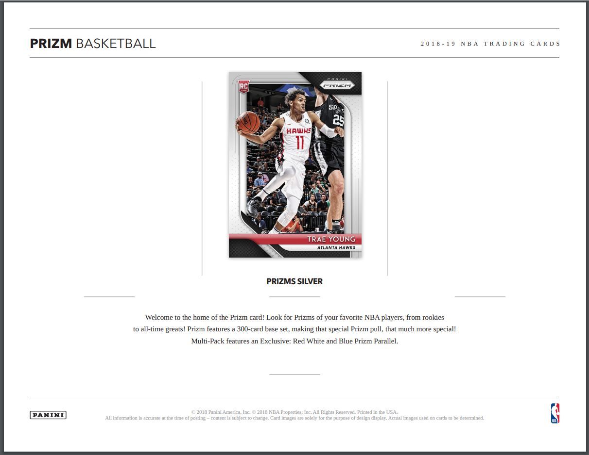 2018-19 Panini Prizm Basketball Multi-Pack Cello (Box)